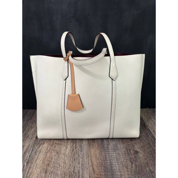 Tory Burch Perry Leather Shopper Tote - Picture 1 of 11